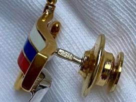 18k (750) Auksas 1991 m. Vintažinė Sagė Reta
