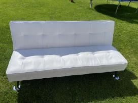 Balta odinė sofa