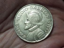 Panama 1/2 balboa 1962 sidabras