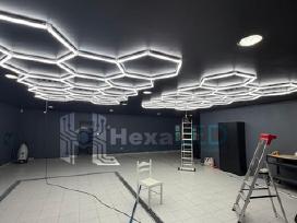 Hexagon LED apšvietimas studijoms,patalpoms, garaž