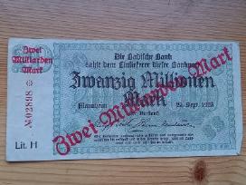 Vokietija 1923 20mln convert 2mljrd mark (notgeld)