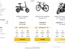 Naujas elektrinis dviratis sulankstomas Engwe T14