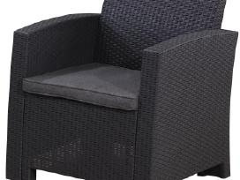 Rotango sodo fotelis 68 cm, pilkas