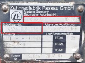Zf tiltų dalys, Zf detalės, Zf transmisijos dalys
