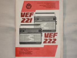 Vef 221 222 radijo naudotojo knyga su priedu 1992