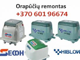 Orapūčių remontas Secoh, Hiblow su garantija