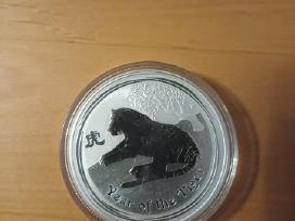 1 oz moneta -lunar ll-2010-tigro metai