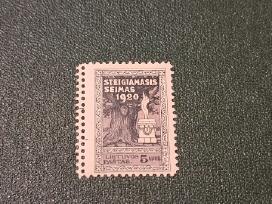 Lietuva 1920 m. Seimas, švarus su dvig.perf.