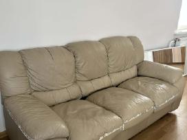 Minkšta odinė sofa