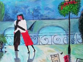 Paveikslas „Pasimatymas", painting "The Date"