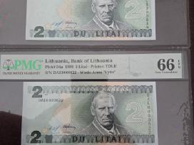 2 litai monetos banknotai zemaite