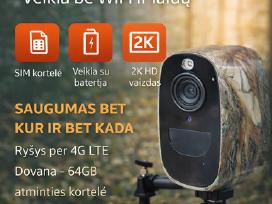 4G kamera su akumuliatoriumi +64gb kortele