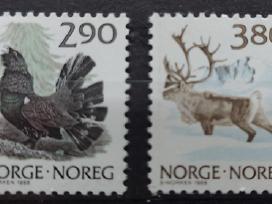 Norvegija 1988 fauna, švarus, Michel 986-987