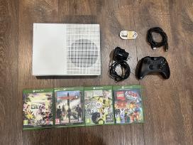 Xbox One S, White,500gb 1 pultas 4 žaidimai CD