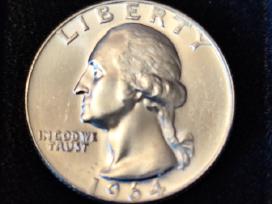 JAV 25c. 1964 D. Usa. Sidabras.