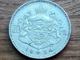 Belgija 1934 m. 20 frankų