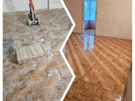 Parketo, senų, medinių grindų restauravimas