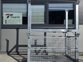 Metaliniai cinkuoti sandėliavimo konteineriai