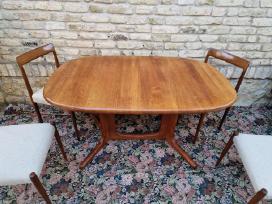 Vintažinis mid century tikmedžio valgomojo stalas