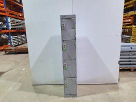 Daiktų drabužių metalinė spinta iš 4 spintelių