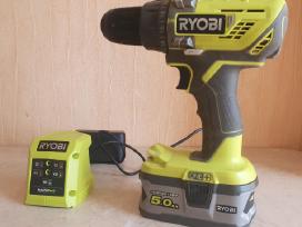Suktuvas Ryobi R18dd3,akumas 5.0 Ah ir ikroviklis
