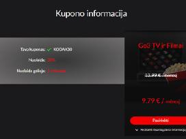 Go3 „TV ir filmai" – 30% nuolaida 9,79 €/mėn.