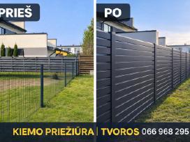 Tvorų, stulpų,montavimas, skardines/rombo tvoros