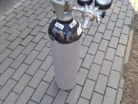 Azoto balionas 20l kartu su reduktoriumi.