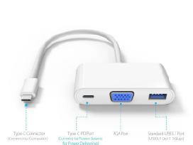 Usb-c to Vga, Usb 3.1, Usb-c charge adapteris