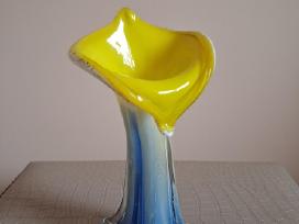 Vintažinė Murano stiklo „jack-in-the-pulpit“ vaza