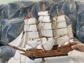 Suvenyrinis, modelis, medinis laivas, burlaivis