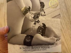 Naujas Ouch! Black & White Bonded Leather Hogtie