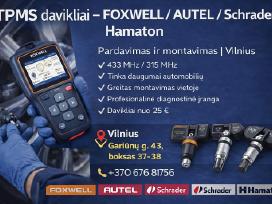 Tpms davikliai – pardavimas, programavimas