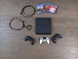 Playstation 4 Slim+papildomas pultelis+3 žaidimai