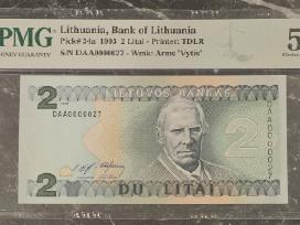 2 litai 1993m. Tik 27 numeriukas !