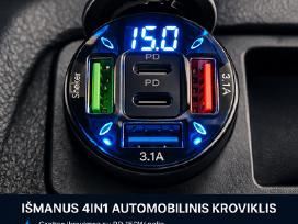 Išmanus 4in1 automobilinis įkroviklis
