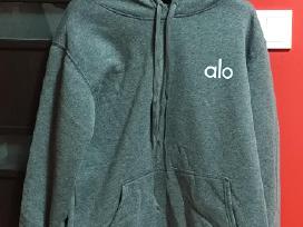 Pilkas „alo“ džemperis su gobtuvu