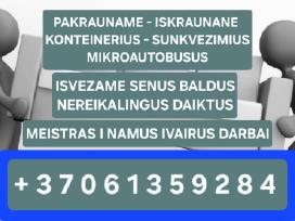 Kroveju paslaugos Pagalbiniai darbai Perkraustymas