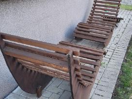 Mediniai gultai su medžiaginiais užvalkalais