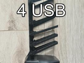 Žaidimų pultelių stovas / laikiklis su 4 Usb ps4