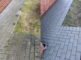 Profesionalus trinkelių, fasadų ir stogų plovimas