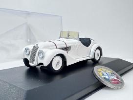 Bmw 328 Roadster balta 1:43 Schuco [neorg. vitrina