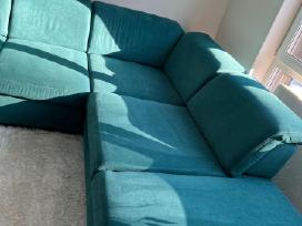 Minkšta U formos sofa be miegamos dalies
