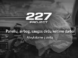 Mobilus panelių, airbag ir saugos diržų keitimas
