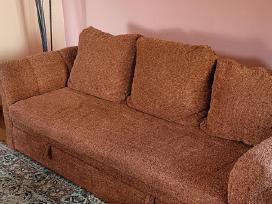Didelė sofa-lova ir dvivietė sofa