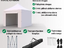 Prekybinė Palapinė 3x3 Balta Zeltpro Titan pigiau!