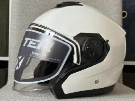Retro motociklo šalmas Dexter su stiklu dydis S
