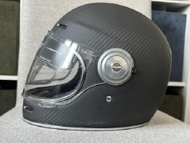 Retro motociklo šalmas Dexter carbon stiliaus S