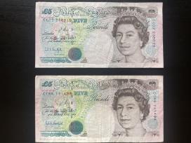 Penki svarai sterlingai £5 five pound note 1990