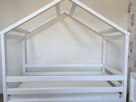 Vaikiška lova/namelis su čiužiniu 80x160